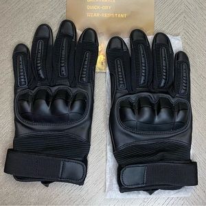 Wtactful Tactical Black Protective Gloves For Men Size Large